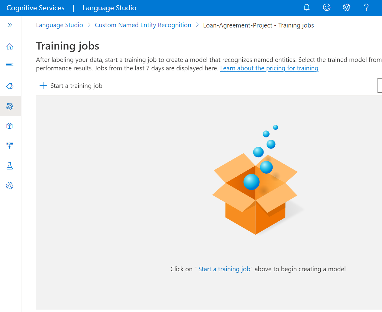 Create a new training job