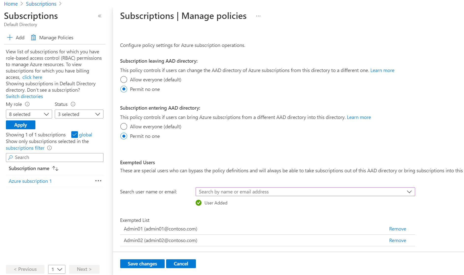Gerenciar Pol Ticas De Assinatura Do Azure Microsoft Cost Management Microsoft Learn