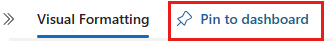 Captura de tela do pin na guia dashboard na interface do usuário da Web do Azure Data Explorer.
