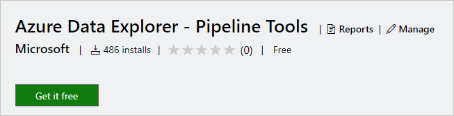 Captura de tela da obtenção da extensão Ferramentas de Pipeline no Visual Studio Marketplace.