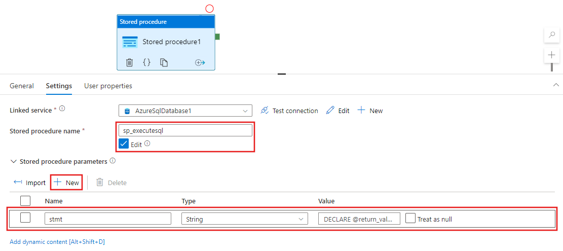 Azure SQL Database linked service