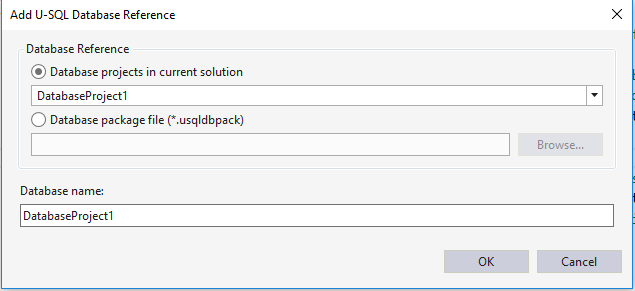 Ferramentas do Data Lake para Visual Studio adicionam um assistente de referência do projeto de banco de dados
