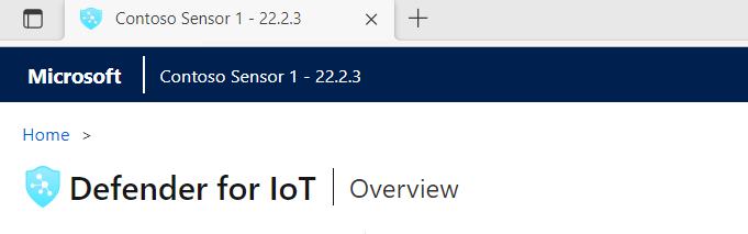 Captura de tela do nome do sensor mostrado na guia do navegador.