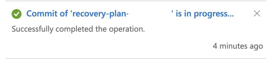 Captura de tela da confirmação de failover concluída.