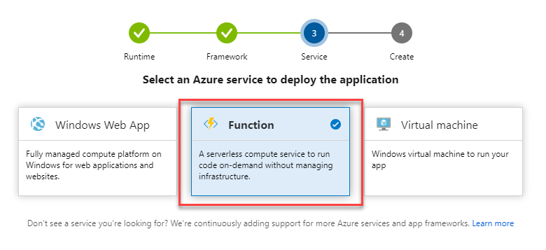 Configure builds e pipelines de lançamento para o Functions no portal do Azure.