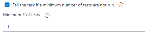 Defina tarefas VSTest para falhar se um número mínimo de testes não for executado.