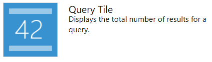 Screenshot of Query tile widget.