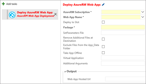 Implantação de aplicativo Web usando o ARM