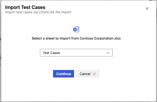 Captura de tela mostrando a caixa de diálogo de seleção de planilha para arquivos XLSX com várias planilhas.