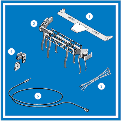 Ilustração das peças do CMA