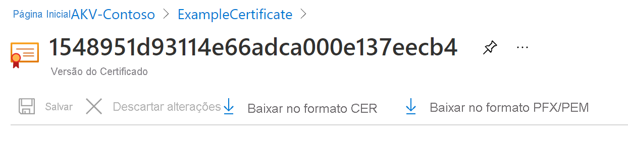 Certificate download