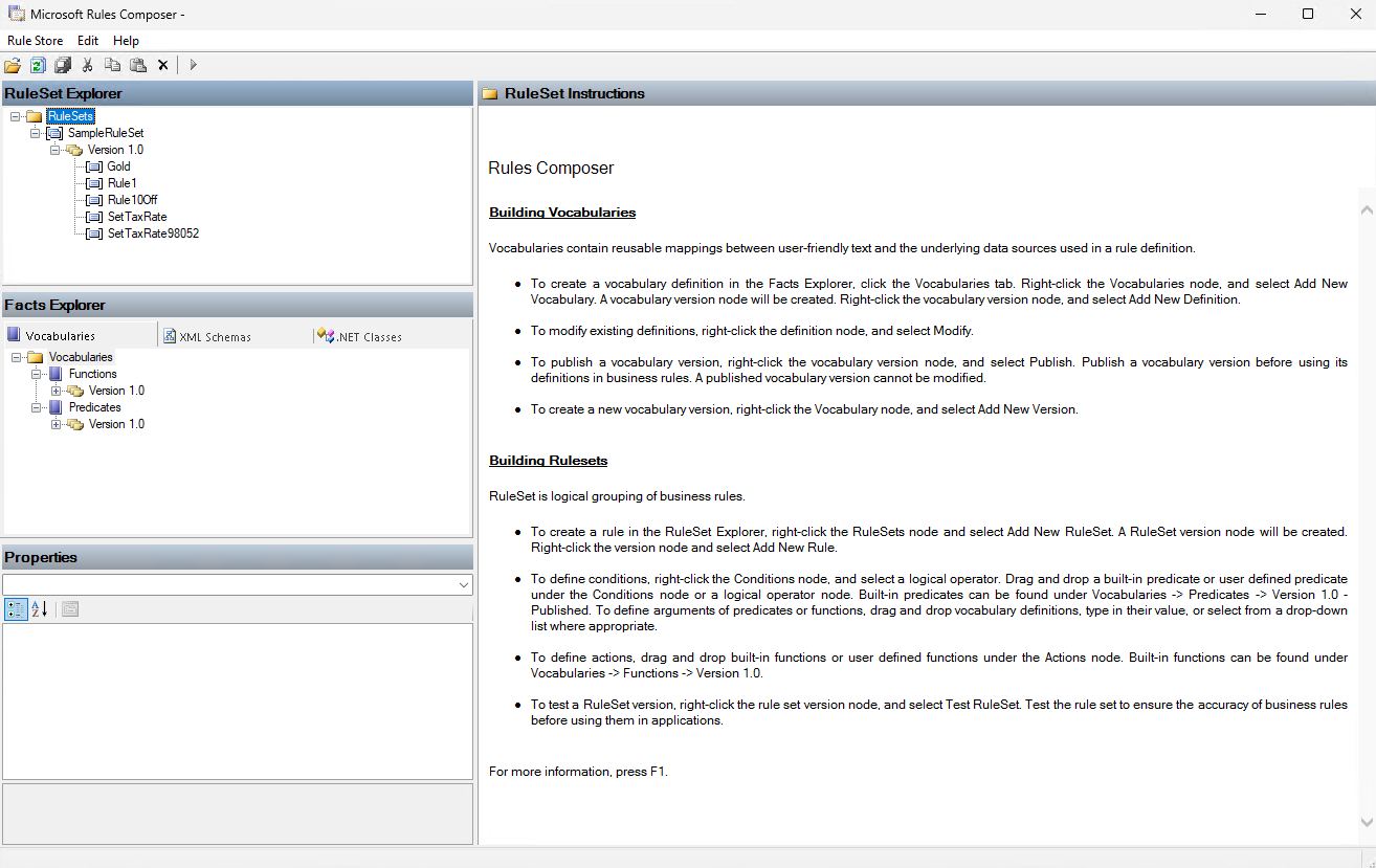 O diagrama conceitual mostra o Microsoft Rules Composer.