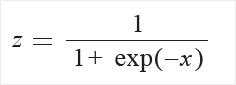 fórmula de normalização pela função de logística