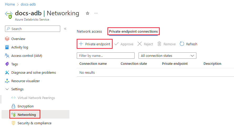 Habilitar o Link Privado do Azure como uma implantação simplificada – Azure  Databricks