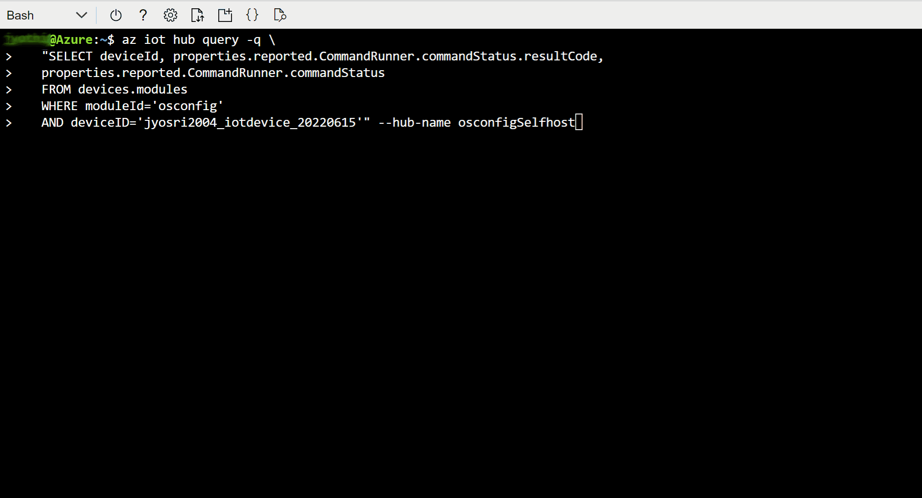 Captura de tela mostrando como verificar o status do comando de atualização do fuso horário usando bash.