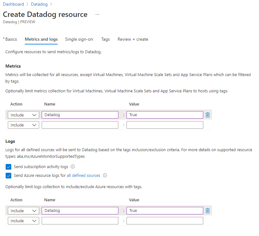 Configurar Logs e Métricas.