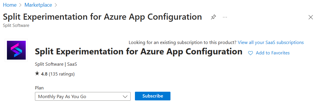 Captura de tela do portal do Azure da criação de um workspace do Azure Marketplace.