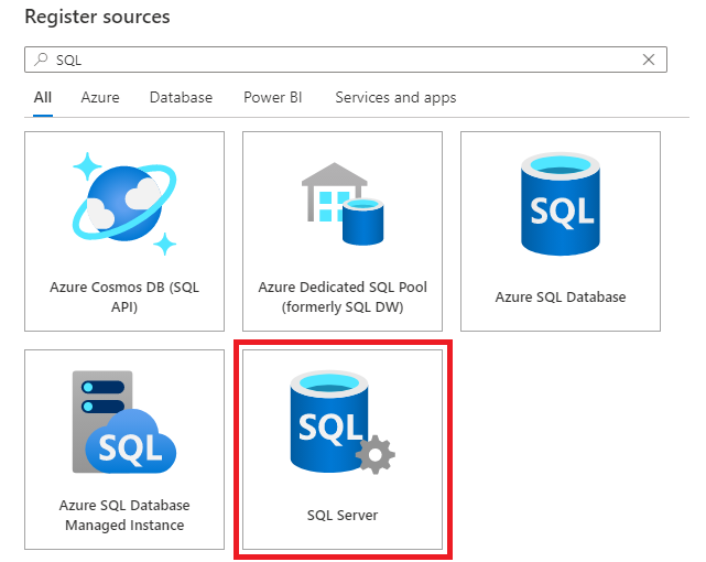 Configure a fonte de dados SQL.