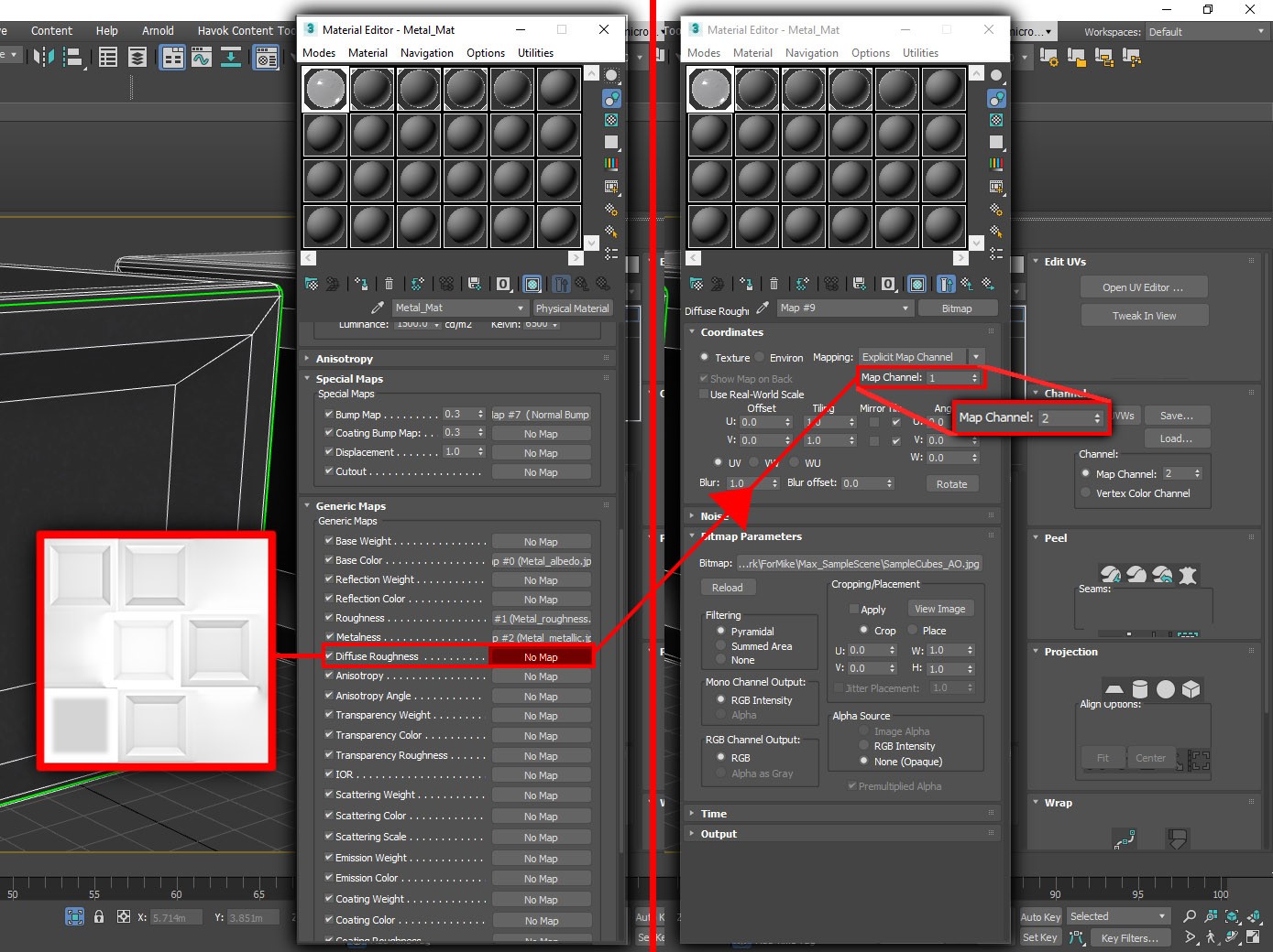 3ds Max 2023 Ajuda, Mapa de Anisotropia