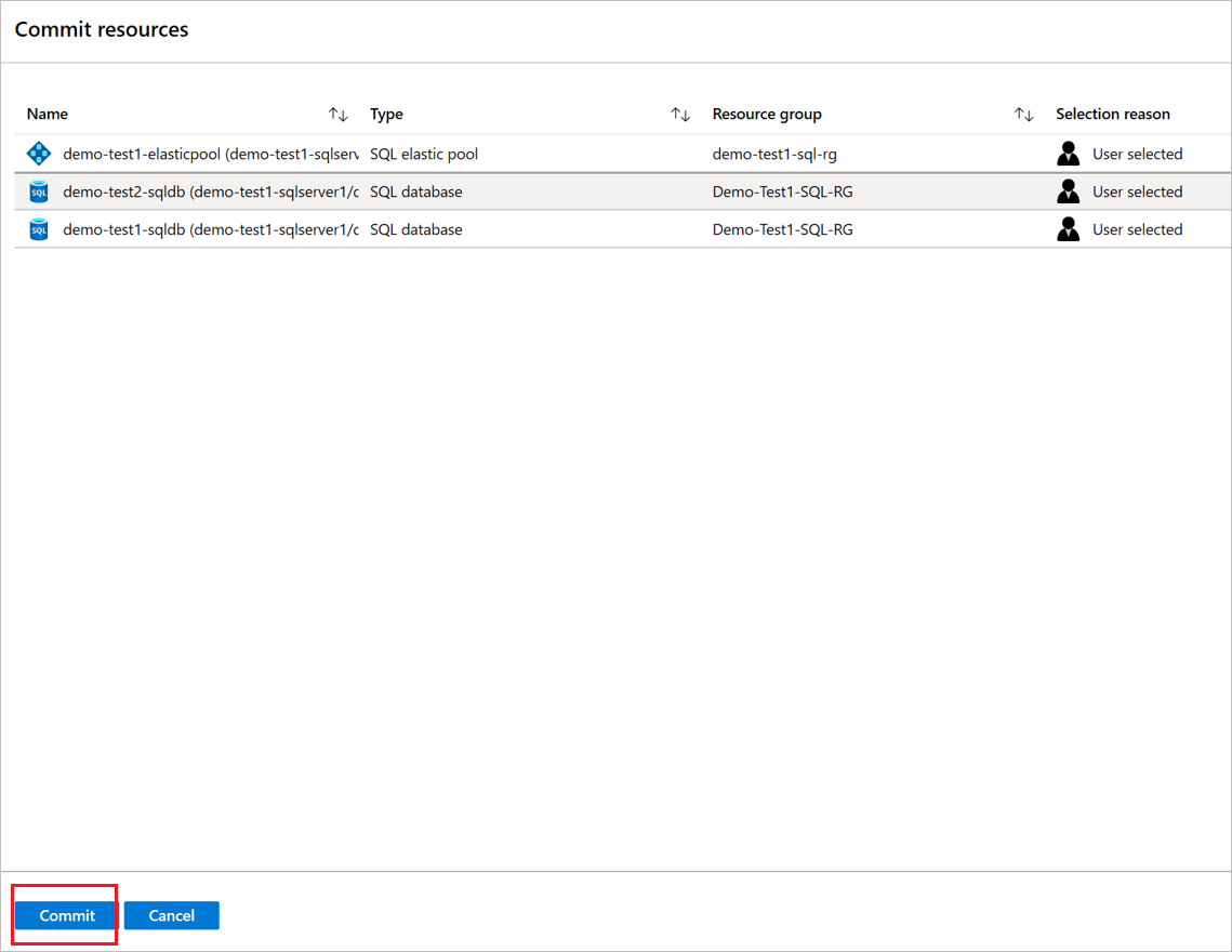 Screenshot displays commit move.
