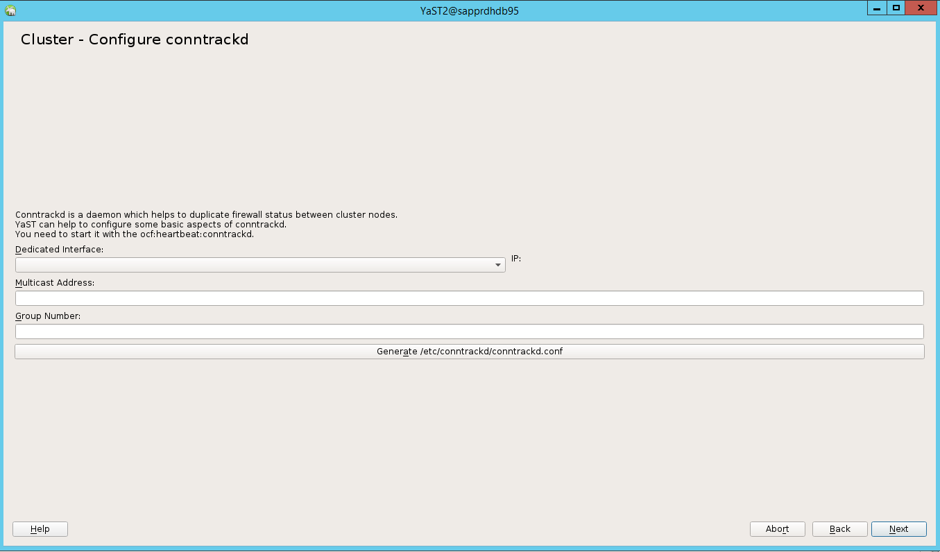 Captura de tela que mostra uma caixa de diálogo Configuração de Cluster com opções necessárias para copiar a chave para todos os membros do cluster.