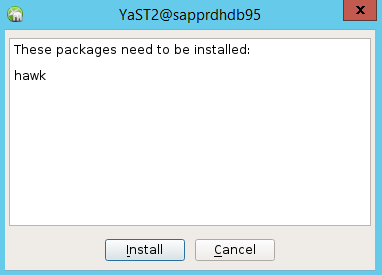 Captura de tela que mostra uma caixa de diálogo com as opções Instalar e Cancelar.