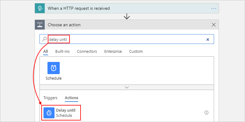 Captura de tela mostrando a ação