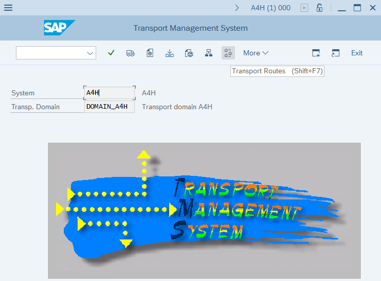 Captura de tela da configuração de rotas de transporte.