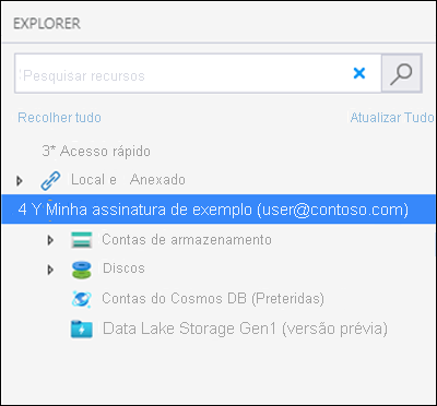 Screenshot showing Storage Explorer main page
