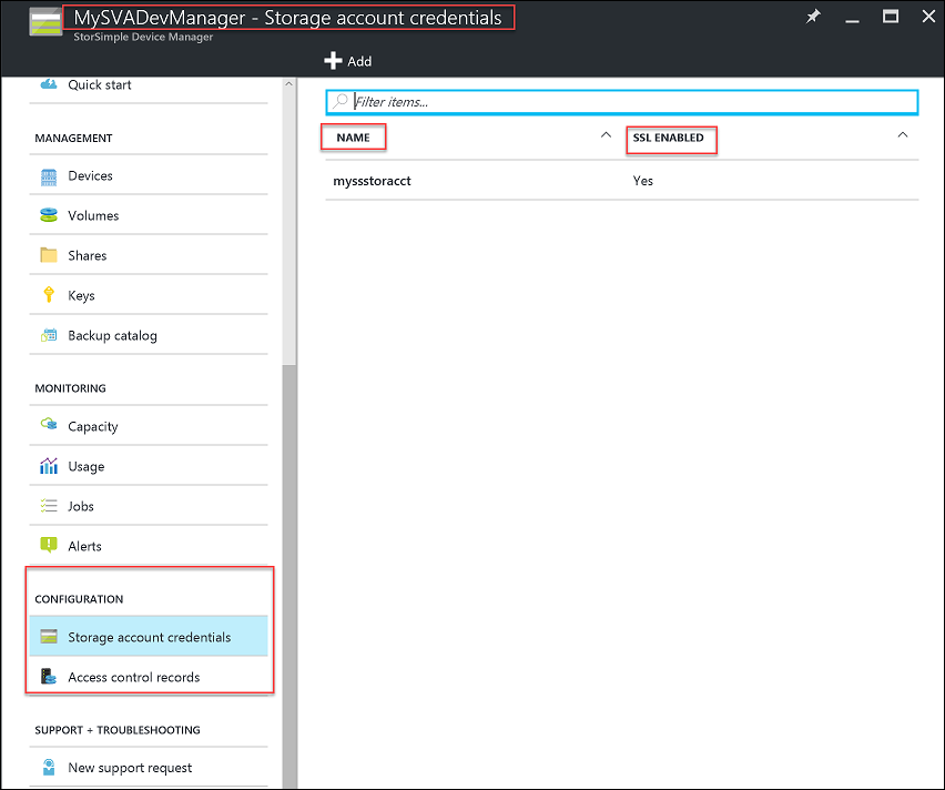 Gerenciar Credenciais De Conta De Armazenamento Da Storsimple Virtual Array Microsoft Learn