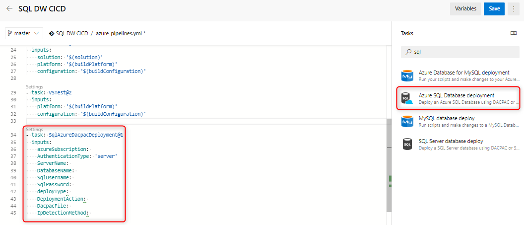 Tarefa de implantação