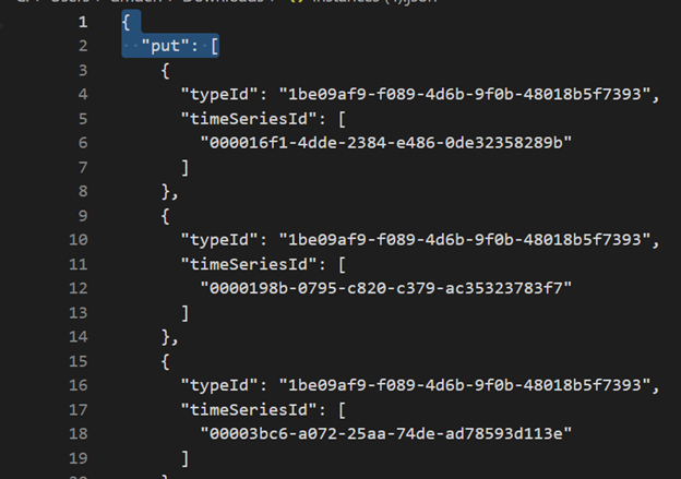 Captura de tela da migração do TSM para o Azure Data Explorer – Excluir as três primeiras linhas