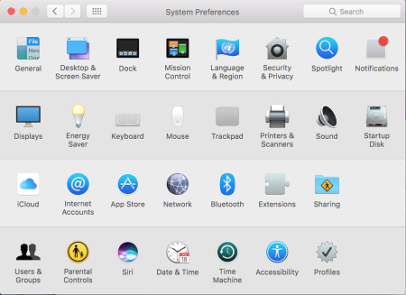 Screenshot shows profiles dialog box.