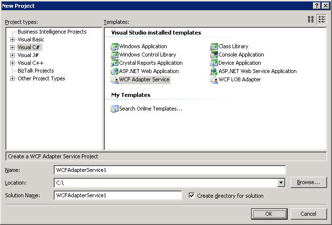 01_New_Project New Project dialog box