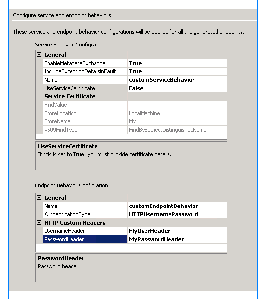 03_Service_and_EndPoint_Behavior Configure Service and Endpoint Behaviors page