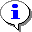 Ícone de informação ou letra I, consistindo de um balão de pensamento com uma letra minúscula i.