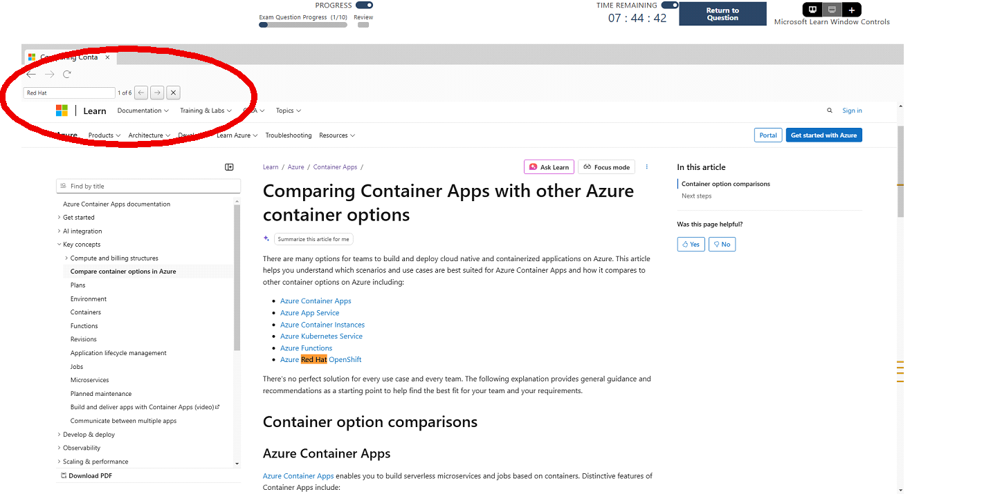 Pesquisa do Microsoft Learn