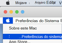 A página Preferências do Sistema