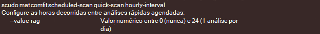 Captura de tela da verificação por hora da agenda.