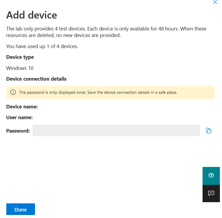 O dispositivo adicionado com detalhes da conexão