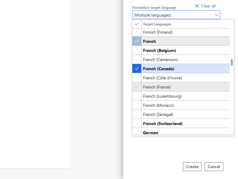 Selecting languages Selecting languages.