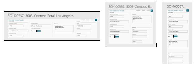 Example of fields flowing across FastTab.