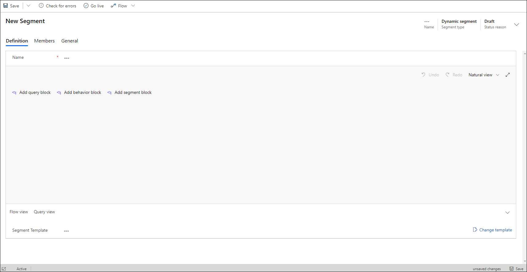 Criar um segmento dinâmico Criar um segmento dinâmico.