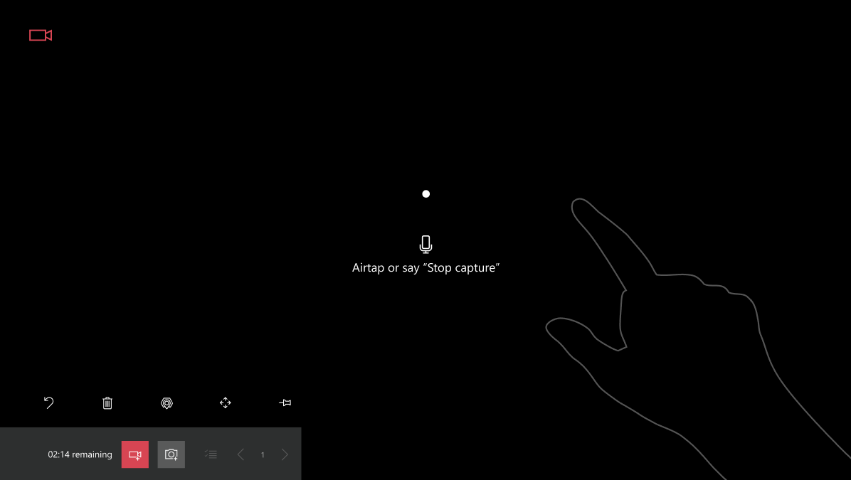 Captura de tela de Parar captura de vídeo no Dynamics 365 Remote Assist Captura de tela de Parar captura de vídeo no Dynamics 365 Remote Assist.