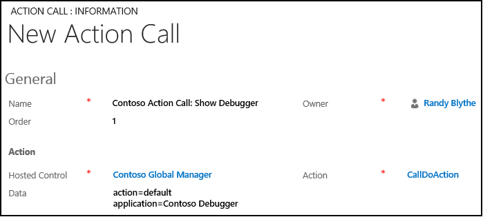 Create action call in Unified Service Desk Create action call in Unified Service Desk.