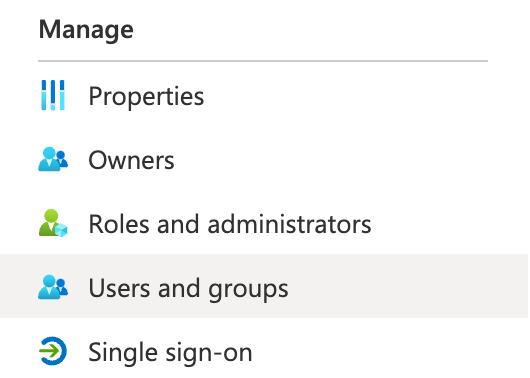 Painel de seleção Gerir ID do Microsoft Entra, Utilizadores e grupo selecionados
