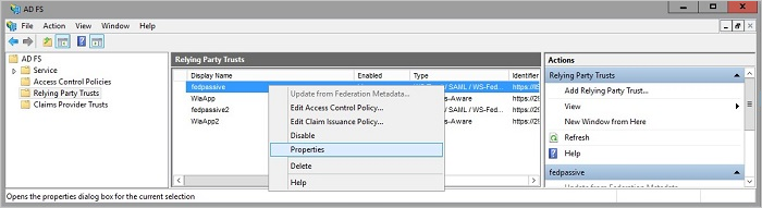 Clique com o botão direito do mouse em Terceiras Partes Confiáveis - captura de tela