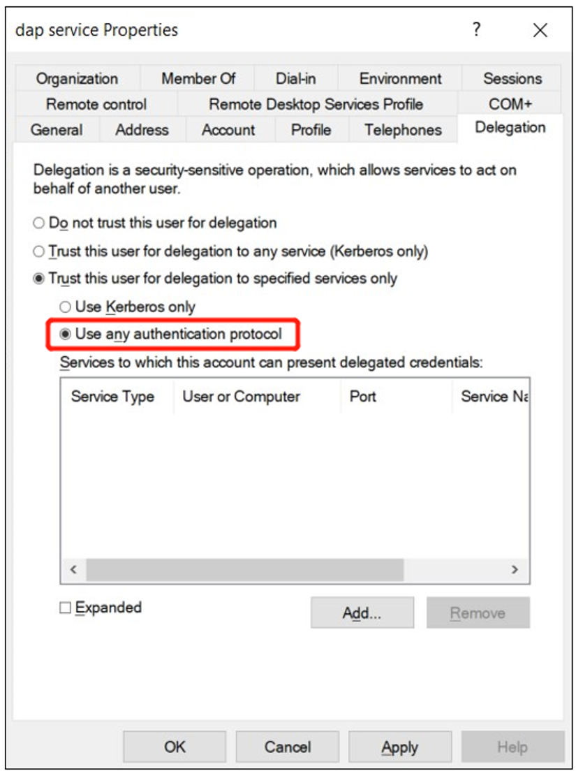 A captura de tela mostra o protocolo de autenticação.