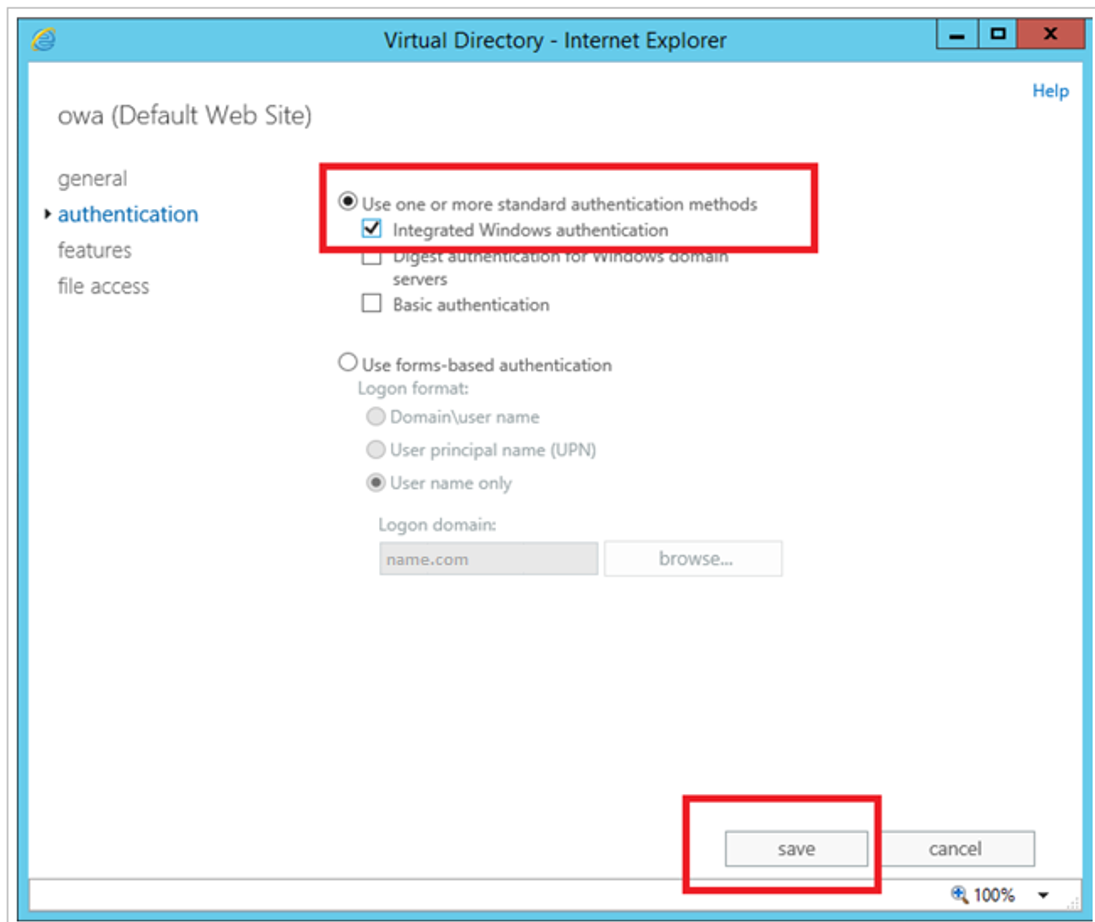 A captura de tela mostra a guia Internet Explorer.