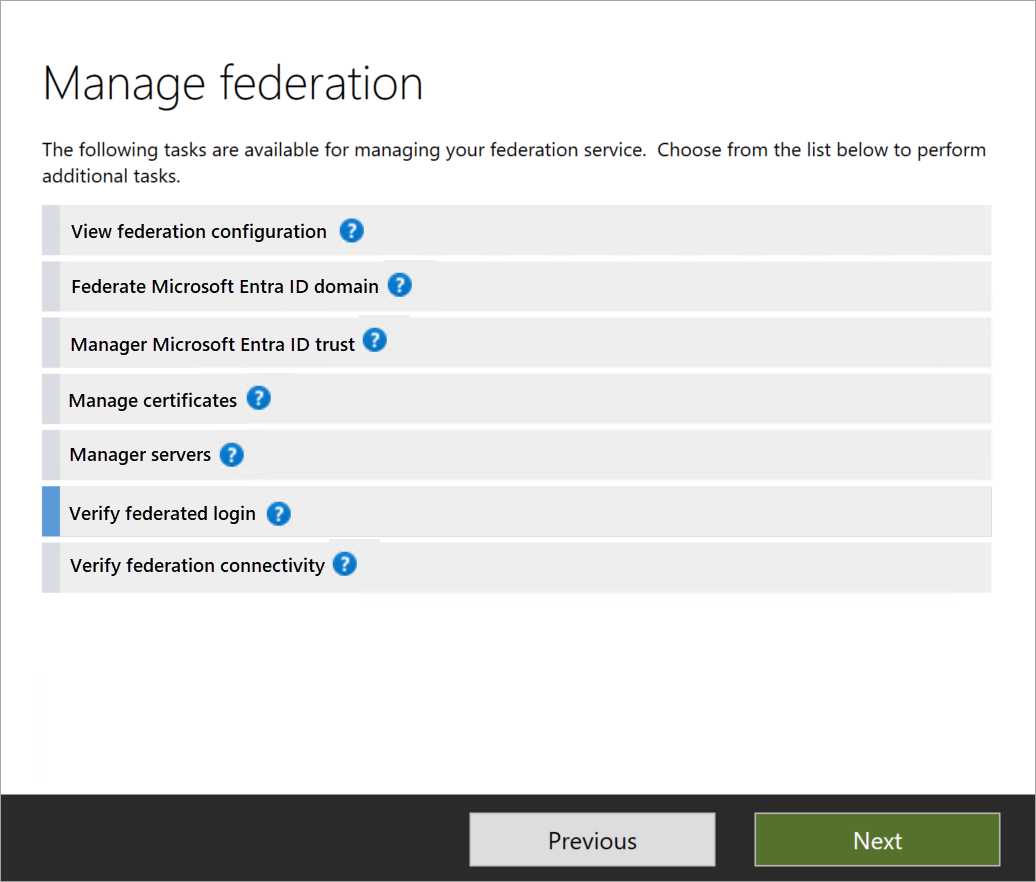 View manage federation